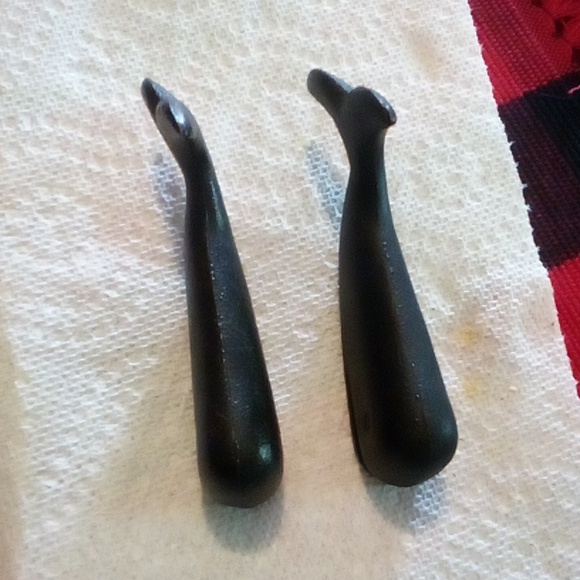 Whales of cast iron circa 1950 New Bedford Massachusetts 4.5" pair - Picture 4 of 7